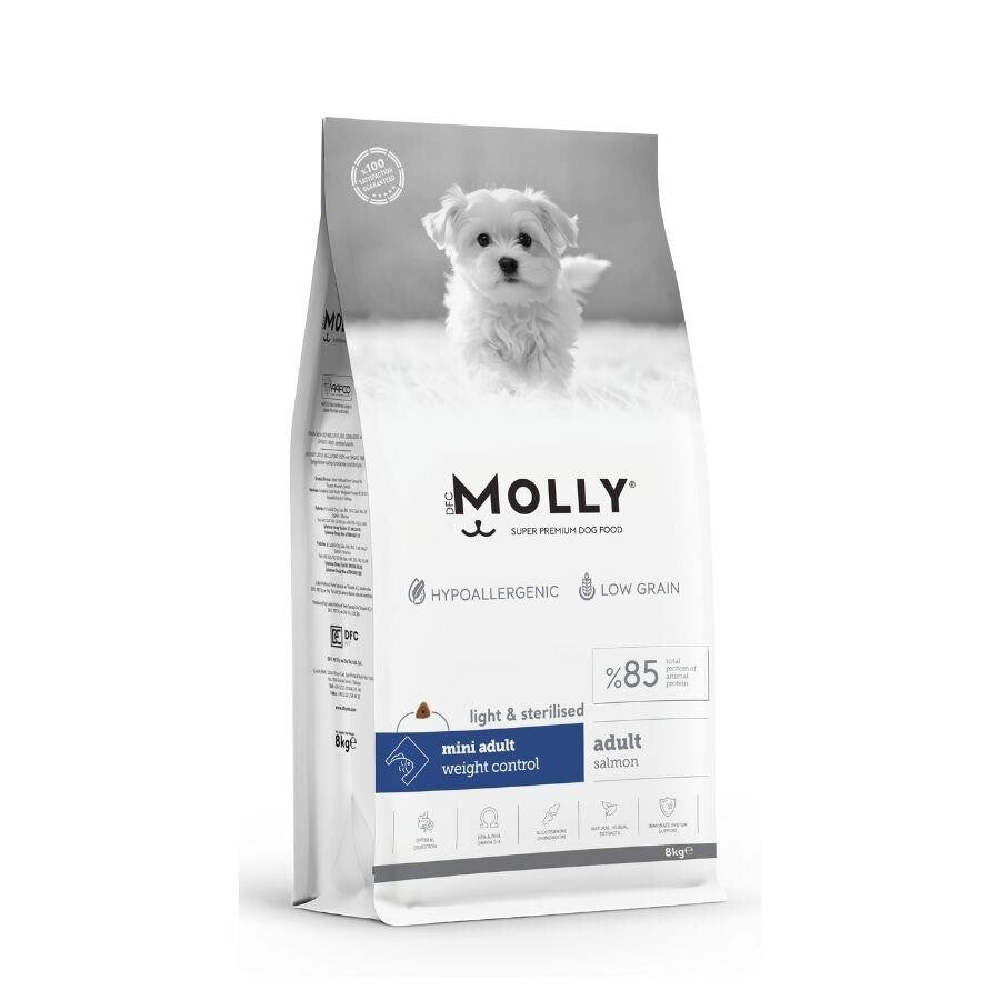 Molly Düşük Tahıllı Hypoallergenic Somonlu Küçük Irk Yetişkin Köpek Maması 8 KG | SRC: Barcode: 8680542870976
